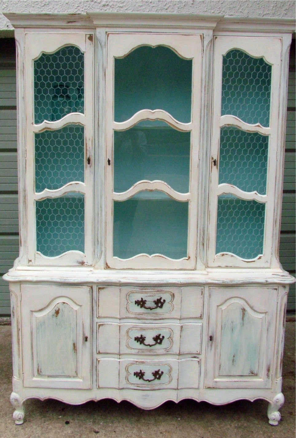 MOVING SALE Shabby Chic Vintage French Country Hutch