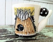 Vintage BOWLING Mug with Bowling Pin Handle