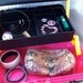 Caboodle Case 80s Hot Pink and Black Makeup Craft Supply Case Mint Condition