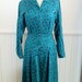 80s Modern Print Dress by ESPRIT Size Small Boxy Shoulders
