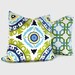 Green and Turquoise Suzani Decorative Pillow Cover