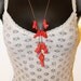 Chunky coral necklace - natural coral, red coral jewelry, summer necklace, beach fashion, Hawaiian necklace