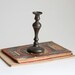 Antique Rustic Pewter Candle Holder
