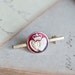 Two Hearts and a Crown - Red Enamel Lapel or Tie Pin - Brooch