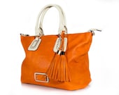 vegan leather handbag purse orange -.-  the Roisin -.-  25% launch discount