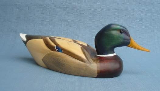 Hand carved Mallard Drake Decoy Duck