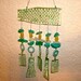 Windchime - Turquoise, Cerulean, and Chartreuse from Recycled Glass