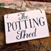 Garden sign, handpainted, vintage English country garden style, reclaimed wood