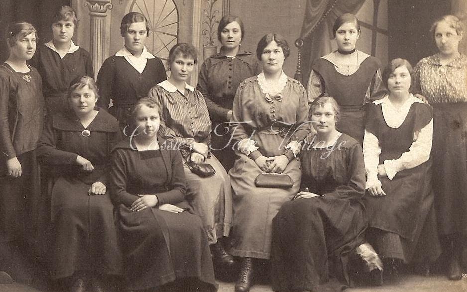 ON SALE Lovely Vintage Photo - Group of Women in Edwardian Fashion, Family, Sisters, Friends, Girlfriends - RPPC, Europe c. 1910s