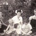 Wonderful Vintage Family Photo - Mom, Dad, Kids on a Blanket Outside - Soft Focus, Nostalgia, Memories - c. 1930s