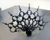 Prom of Doom Gothic Tiara Black Tribal Fusion Gothic Exotic Steampunk