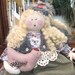 OOAK Art Doll Cloth Doll JAIME and Hen 16 inch Handmade CharlotteStyle Signed