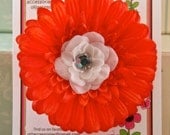 Daisy Flower Clip - Orange