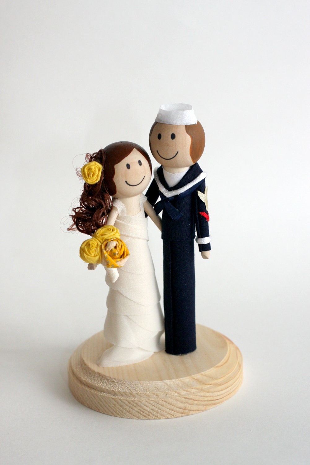 Cake Topper- Handmade Keepsake Wedding Topper- custom made wood bride and groom