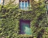 Paris Photograph - Ivy Manor - Vintage fine art travel photography Mounted Print