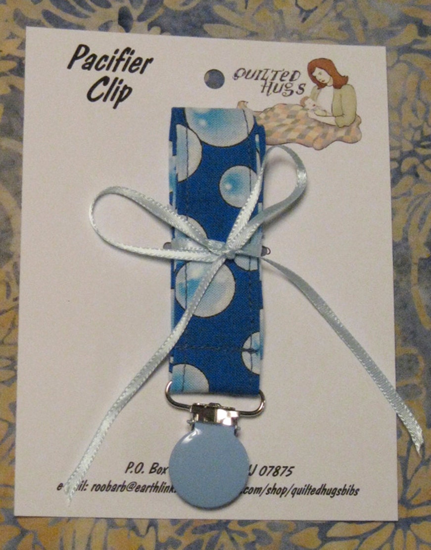 Pacifier Clip Boy Bib "Rubber Ducky in the Tub" FREE GIFT WRAP
