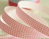 Light Pink and White Gingham Cotton Cloth Tape/Japanese Fabric Tape Adhesive Ribbon 5yds. Il_170x135