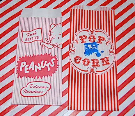 60 Vintage Popcorn and Peanut Concession Bags Il_170x135
