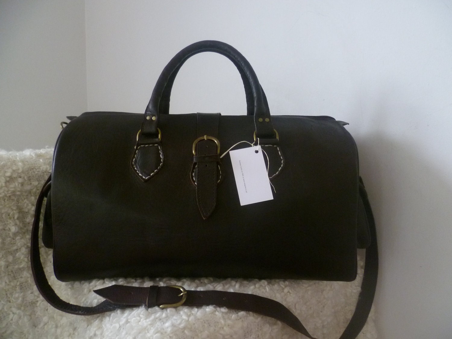 Brown duffle bag shoulder bag weekend bag crossbody bag SALE WAS 150.00 NOW 120.00
