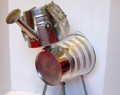 Peanut the Elephant Bot - found object robot sculpture assemblage