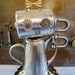 Abby Pot Bot - found object robot sculpture assemblage