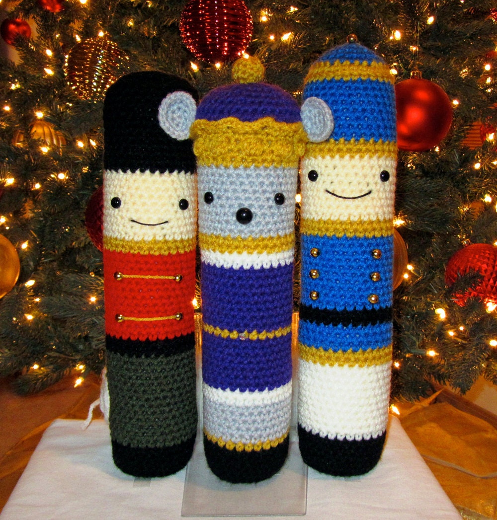Crochet Patterns: Amigurumi Christmas - Nutcracker, Mouse King, Tin Soldier