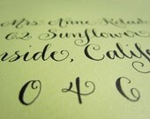 Hand Calligraphy Envelope Addressing - Style: Miss Audrey