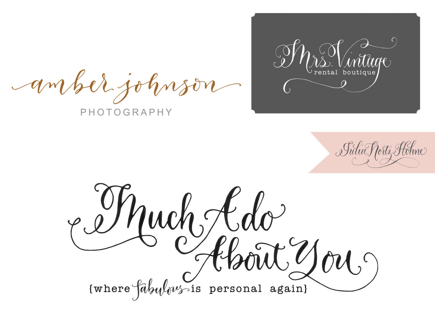 Calligraphy Logo - Handwritten Original Custom Design for your Business