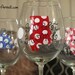 Sweet Home Alabama Houndstooth Polkadot Painted Wine Glass