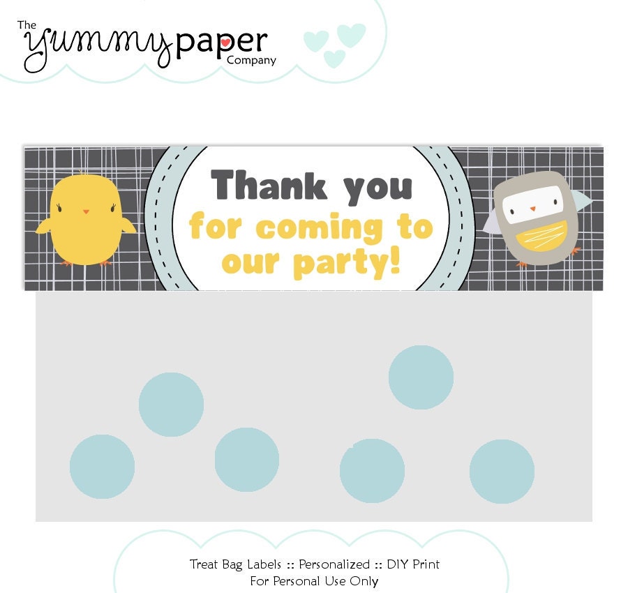 Easter Beans Party - Treat Bag Label ... Custom DIY Party Printables Il_170x135