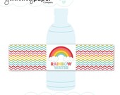 Modern Rainbow Party - Water Bottle Labels ... DIY Party Printables .. mrp01 Il_170x135