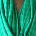 Green Infinity Scarf - Lightweight Knitted Sweater Scarf - Handmade Electric Winter Green Infinity Loop Scarf