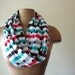 Polka Dot Infinity Scarf - Stripes and Polka Dots Scarf - Handmade LightWeight Cotton Infinity Scarves
