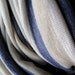 Striped Infinity Scarf - Nautical Jersey Knit Circle Scarf - Infinity Cowl - Denim Blue, Wheat, Straw - Loop Scarf with Stripes