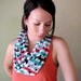 Polka Dot Infinity Scarf - Stripes and Polka Dots Scarf - Handmade LightWeight Cotton Infinity Scarves