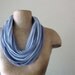 Slate Blue Scarf Necklace - Eco Friendly Jersey Fabric Necklace - Upcycled Cotton Infinity Scarf
