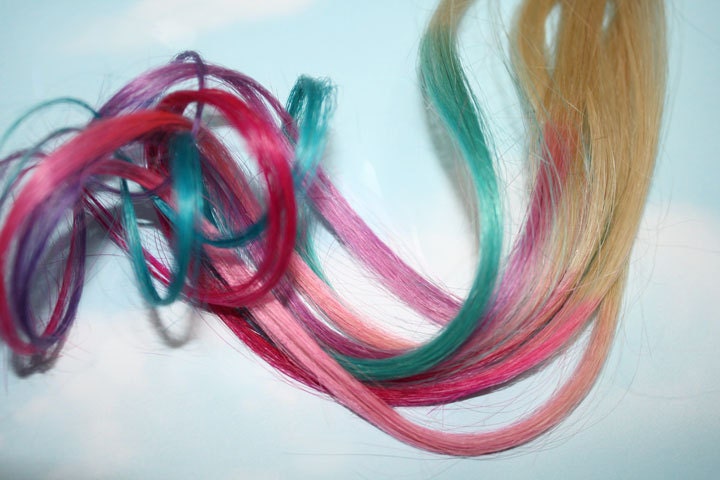Pastel Dip Dyed iTips, Pre Bonded Keratin Tip, Human Hair Extensions. Colored Hair, Dip Dyed Hair, Festival, Tie Dye Hair Extensions