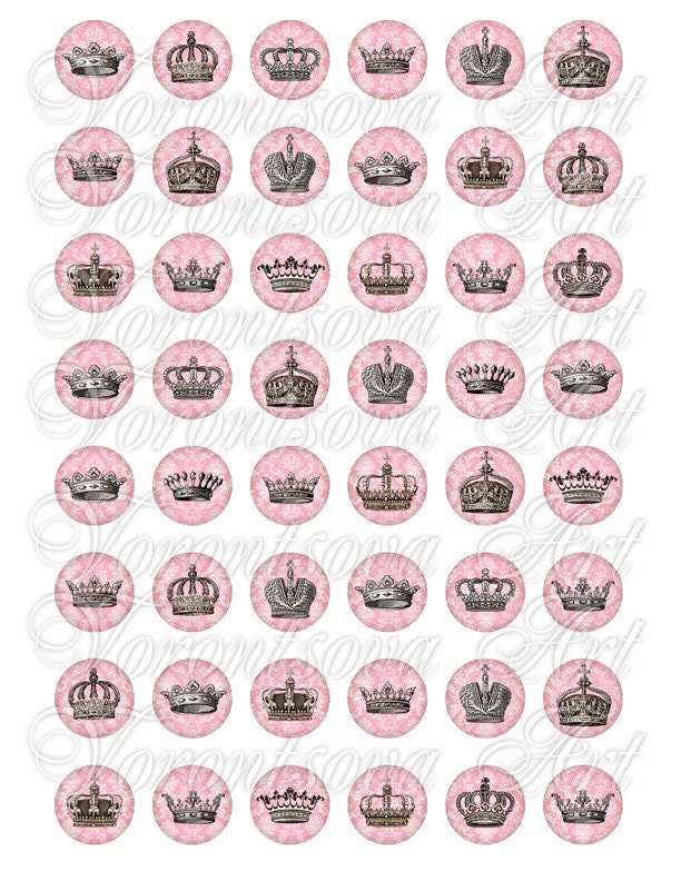 Crowns images. 1 inch Circle. 808