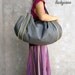 Mega // Dark Grey // 081 // Everyday Canvas Bag handmade by Luckycann // Holiday Sale // 10% off