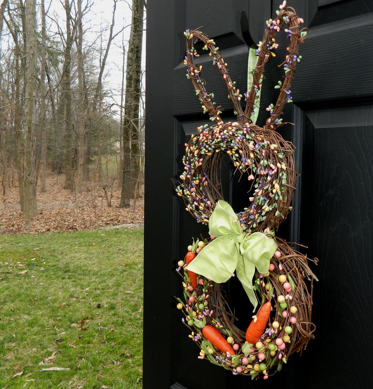 Easter Wreath - Bunny Wreath - Spring Wreath - Rabbit Wreath - Easter Door Decor - Last One