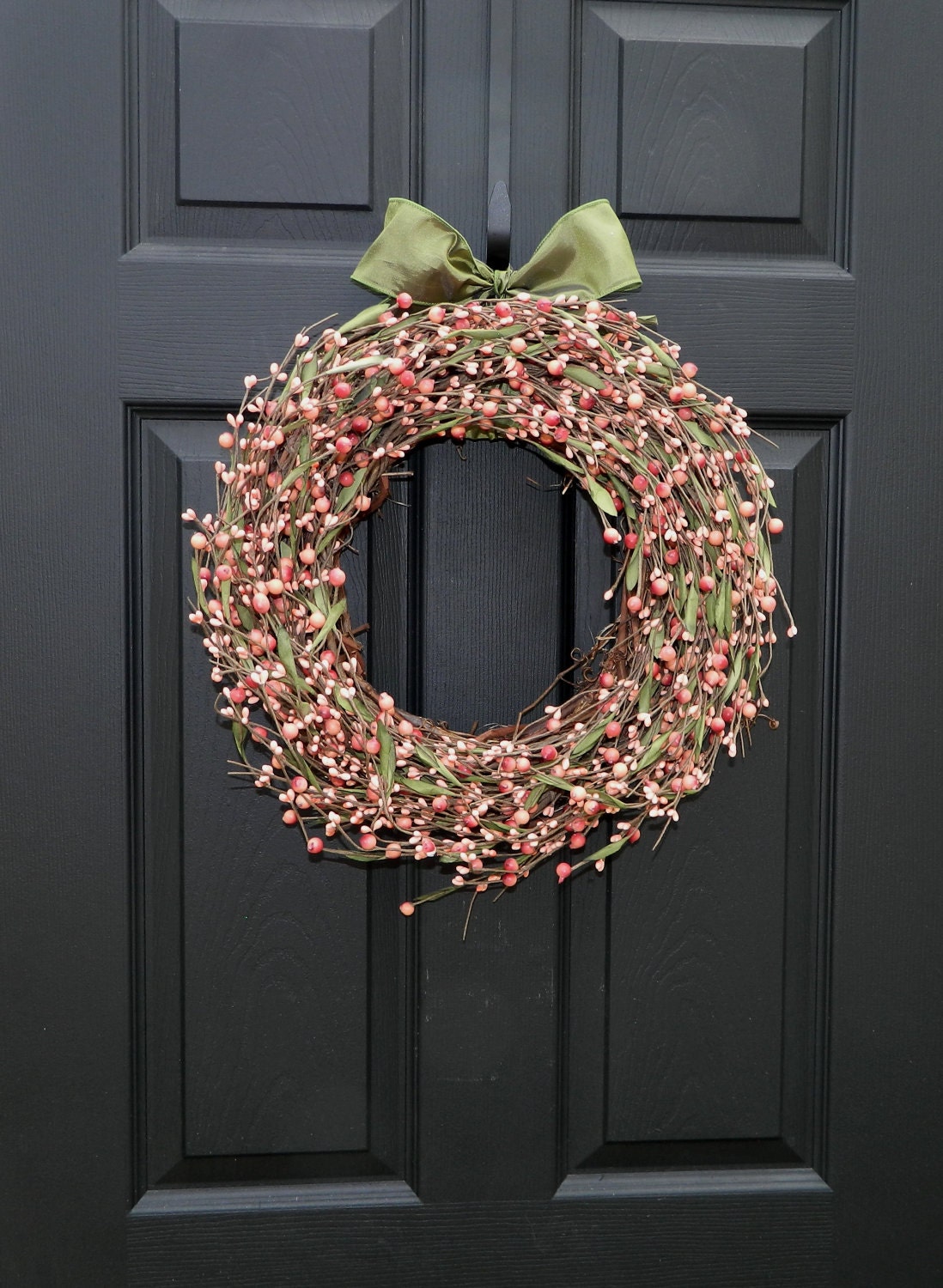 Berry Wreath - Pink Wreath - Door Wreath