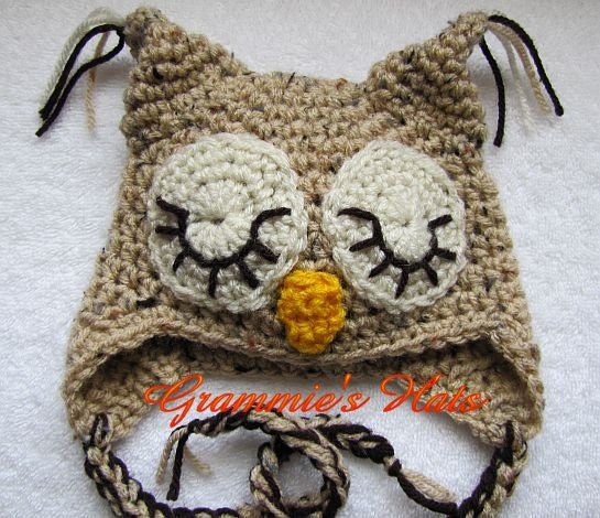 Sleepy eyed owl for newborn (0 - 3 mon)