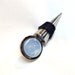Wine Stopper Dichroic Fused Glass  Lavender Rainbow Glitter Stainless Steel 150