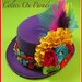 New "Colors On Parade" Felt And Feathers Purple Mini Felt Top Hat Spring Prop Photo Shoot Girls Toddlers Tweens