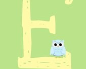 Owl Alphabet Nursery Wall Art (Digital File, Print Anywhere) HP02
