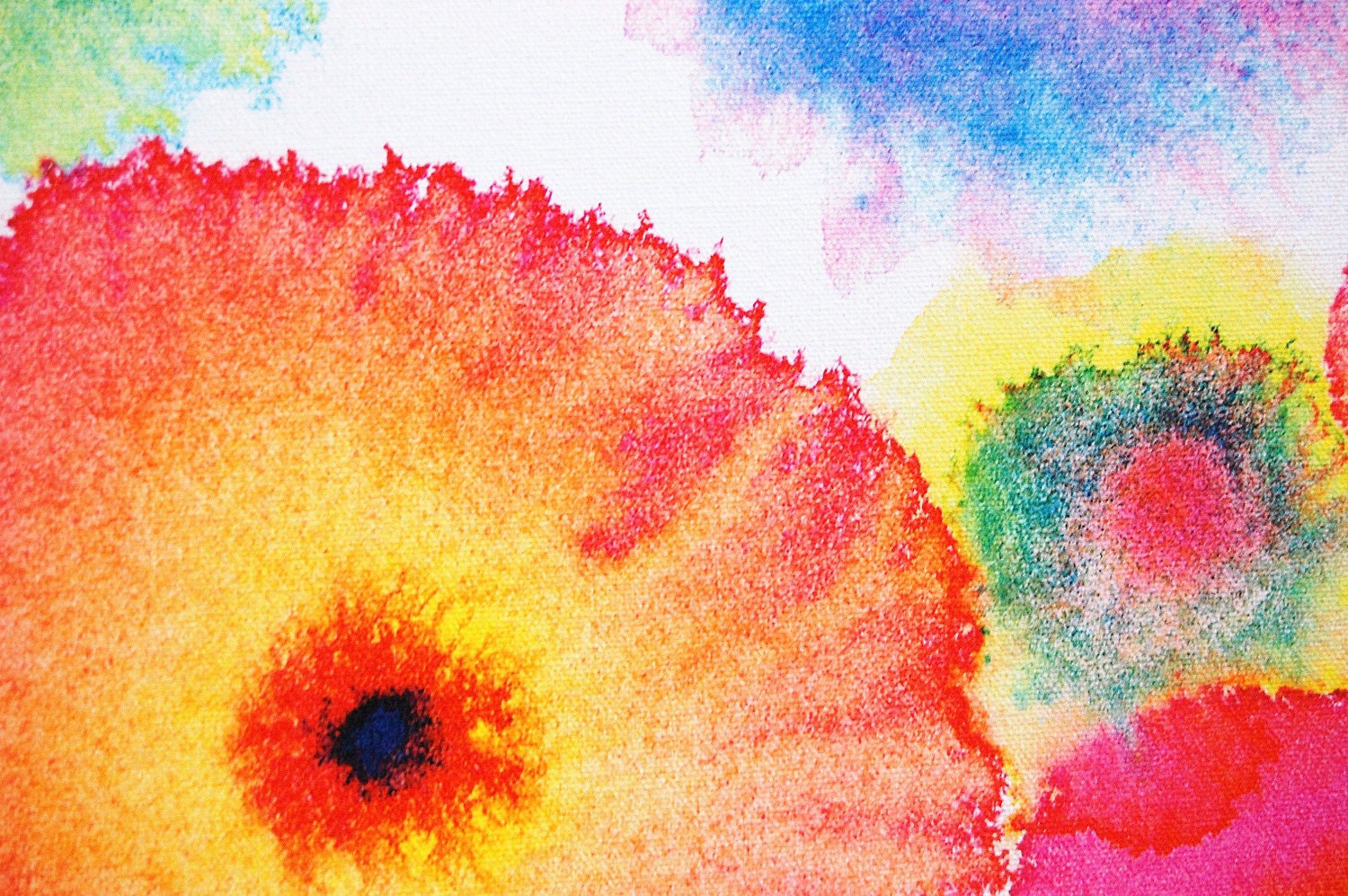 Pink Large Abstract Print Canvas - Circles - Flowers - Colorful - Blooms 2 Pink - Ltd Edition
