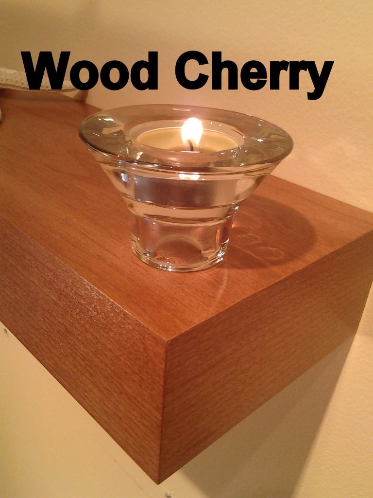 American Cherry Wood Floating Shelf