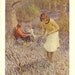 Vintage 1925 Bluebell Woods Print. Girl Picks Bluebells While Friends Chat. Ideal For Framing