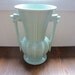 Huge vintage McCoy pottery art deco mint green double handled vase