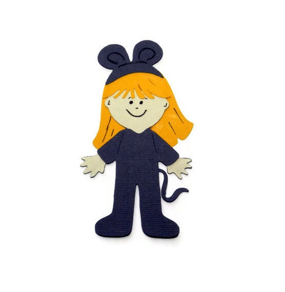 Mouse costume die cut - made to order - you choose your colors